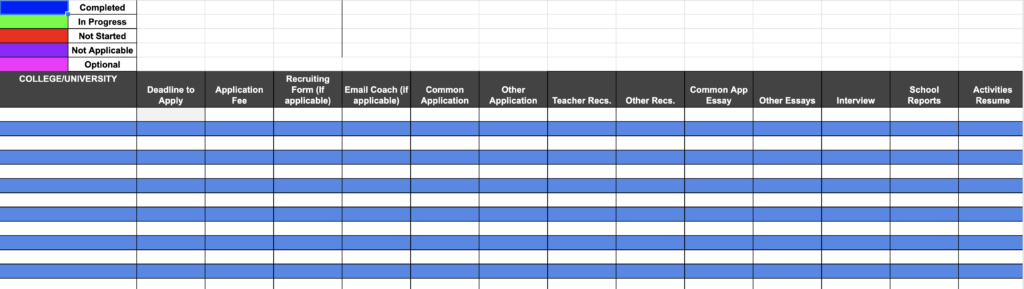 My College Tracker