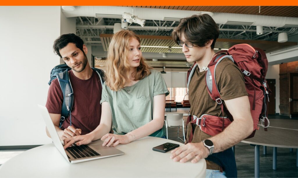 Three college students renewing their scholarships in Georgia