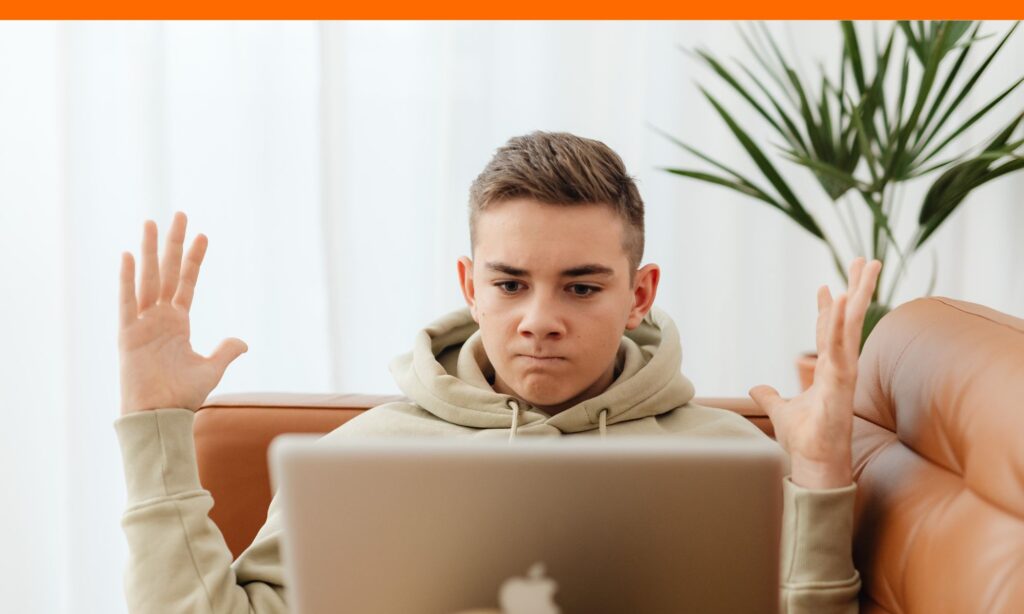 student writing the loci after being deferred from college