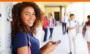 teen girl excited about washington scholarships