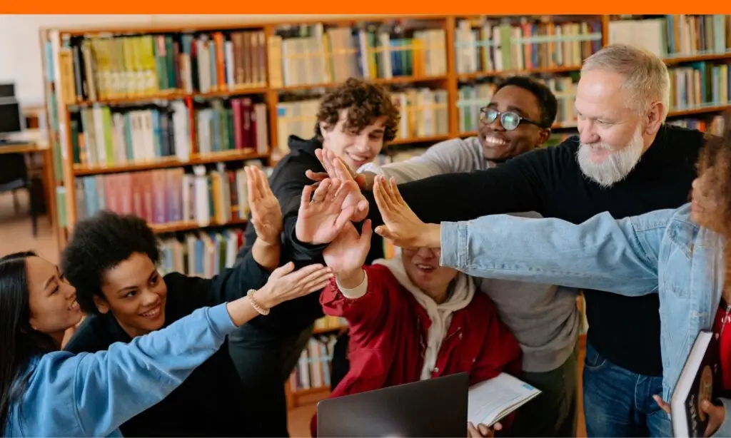 teens wishing each other luck for north carolina scholarships