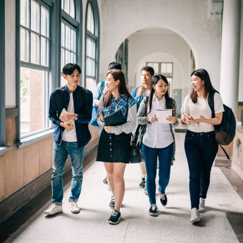 Scholarships to NYU students walking at the campus