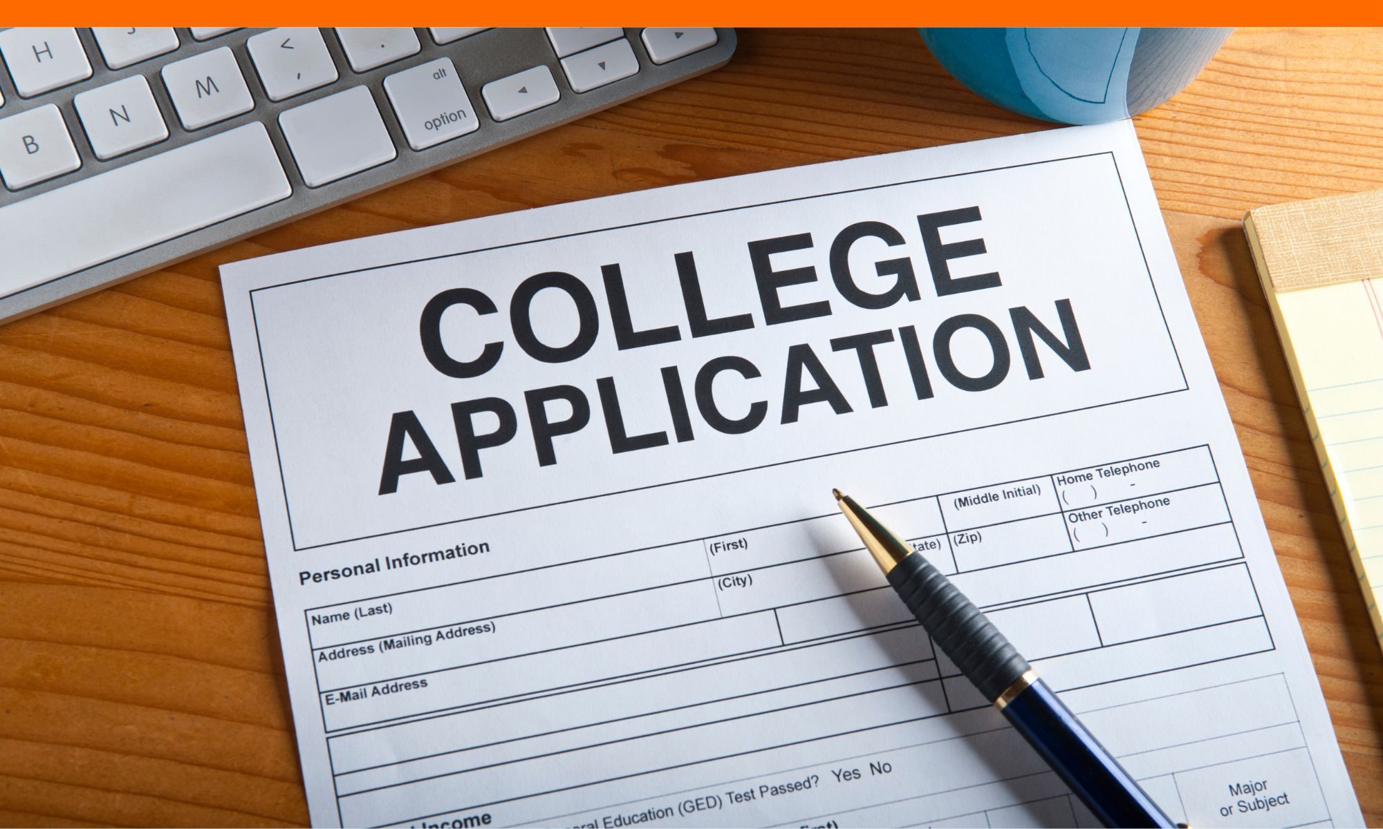 College application form for prospective students